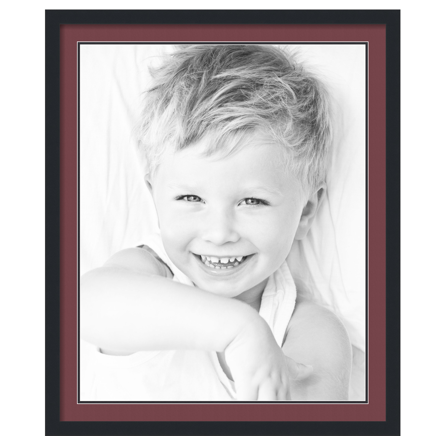 24x30 Opening ArtToFrames Matted 28x34 Black Picture Frame with 2/" Double Mat