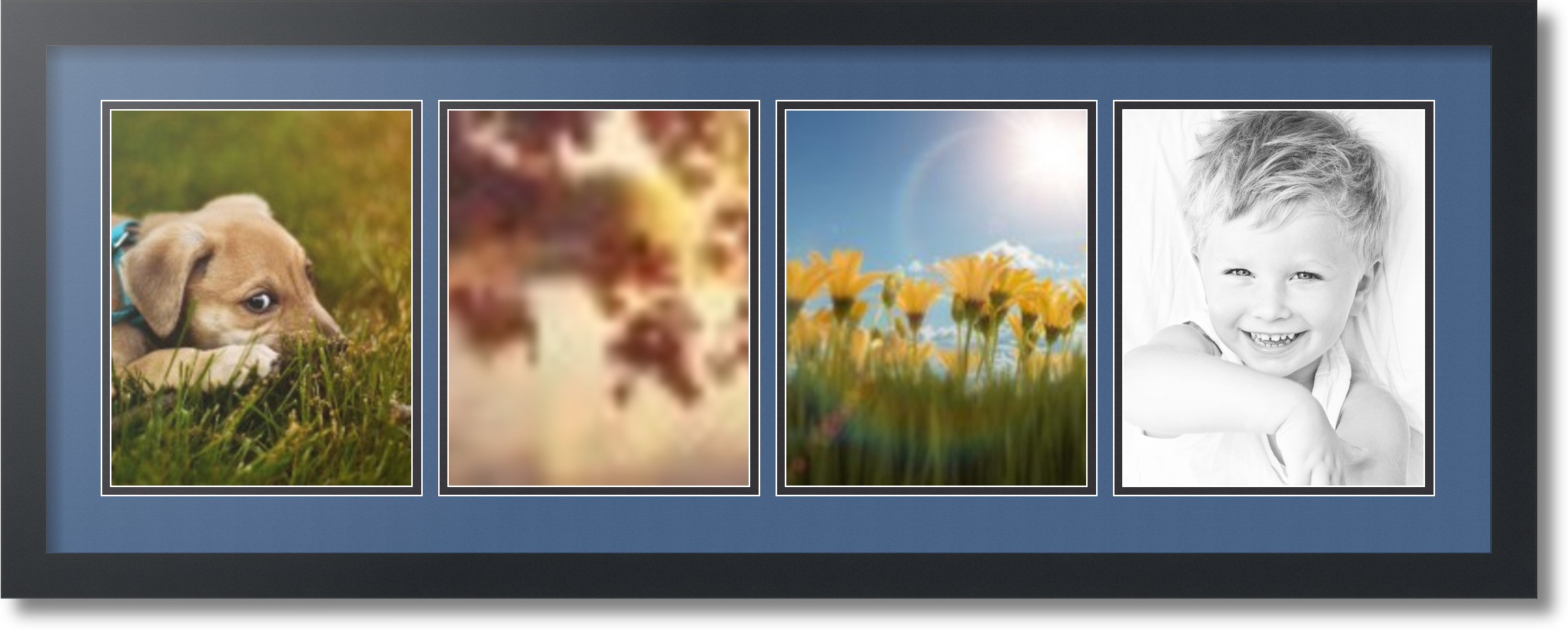 ArtToFrames Collage Mat Picture Photo Frame 4 8x10" Openings Satin