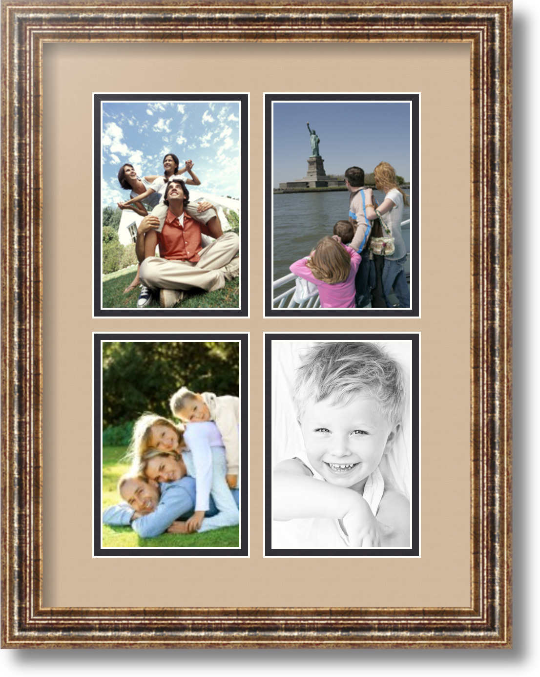 ArtToFrames Collage Double Mat with 4 4x6 Openings Frame in 2 eBay