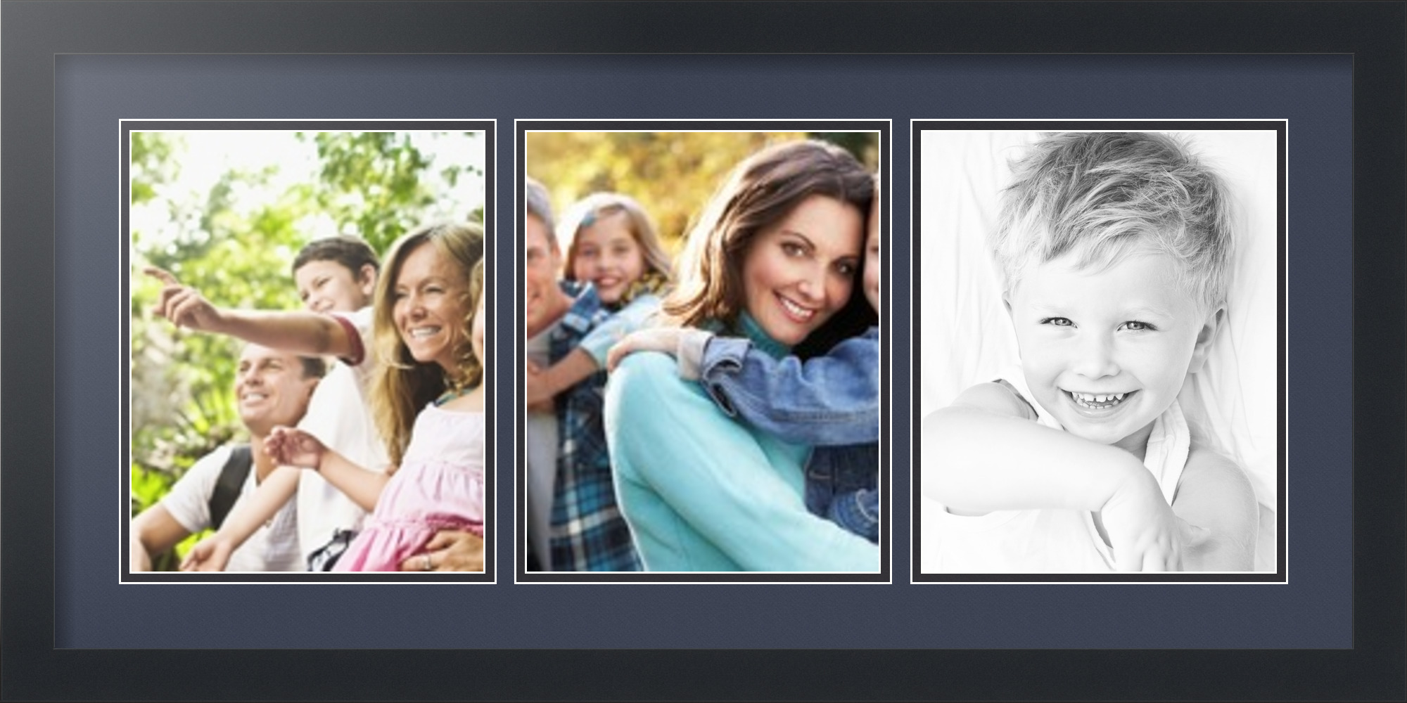 ArtToFrames Collage Mat Picture Photo Frame 3 8x10" Openings Satin