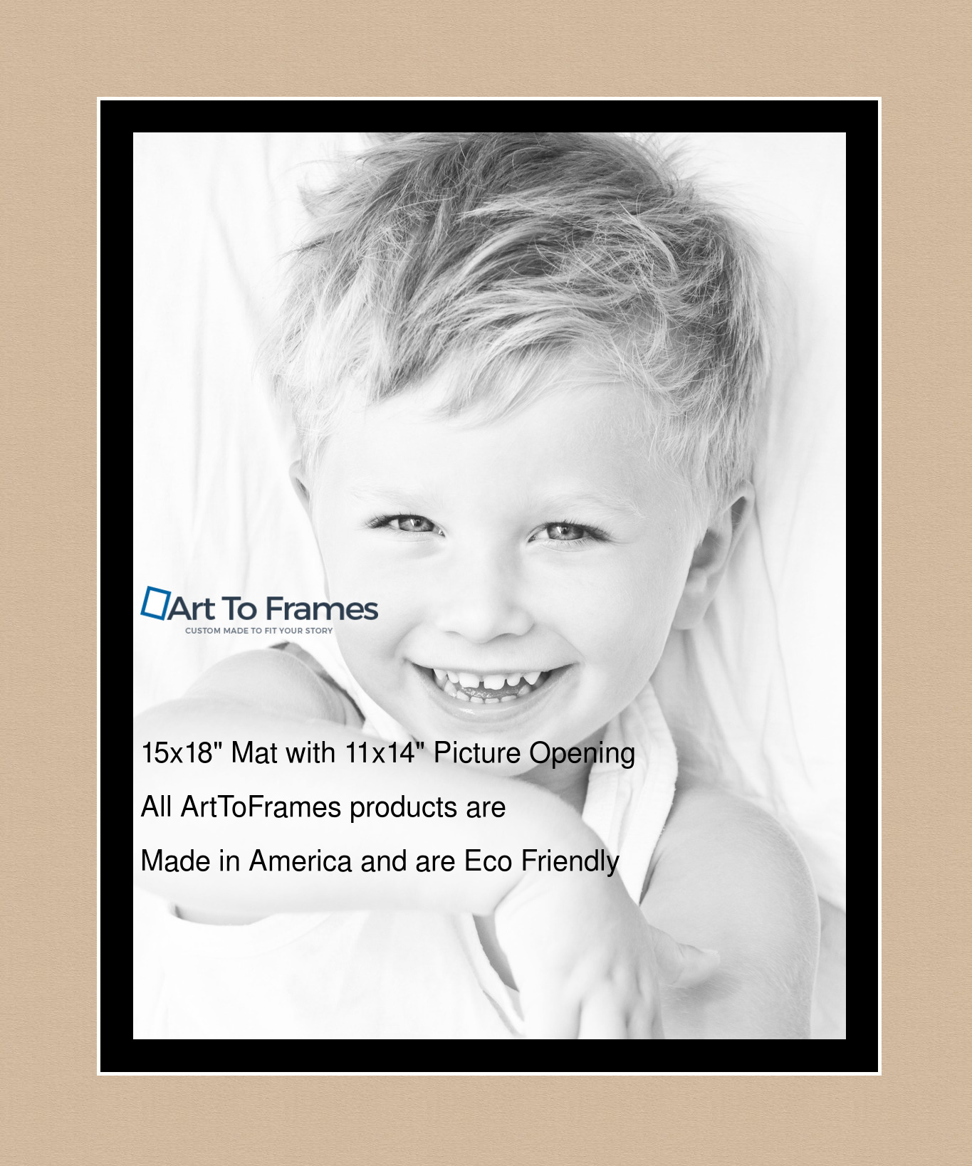ArtToFrames Custom Brown Scotch Mist Picture Photo Frame Mat Matting Board - Picture 25 of 41