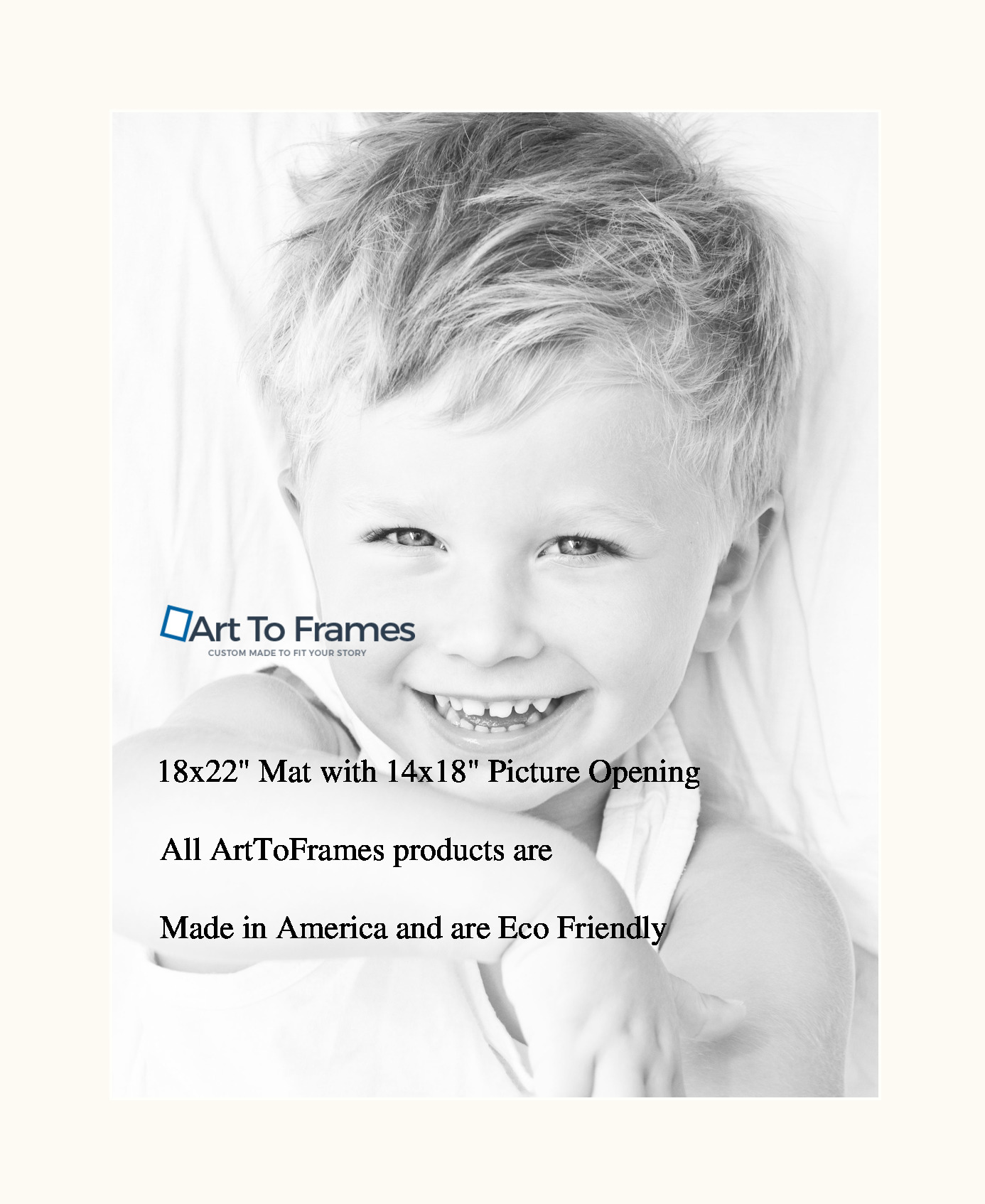 ArtToFrames 18x24 White Custom Mat for Picture Frame with Opening for  14x20 Photos. Mat Only, Frame Not Included (MAT-241)