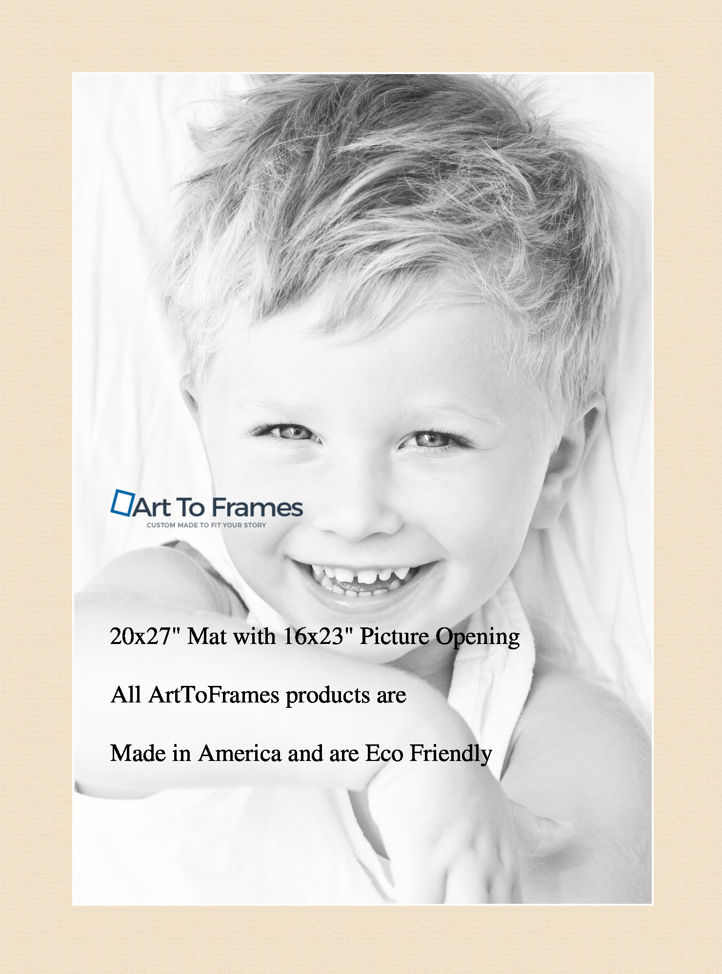 ArtToFrames Custom Ivory French Creme Picture Photo Frame Mat Matting Board LG