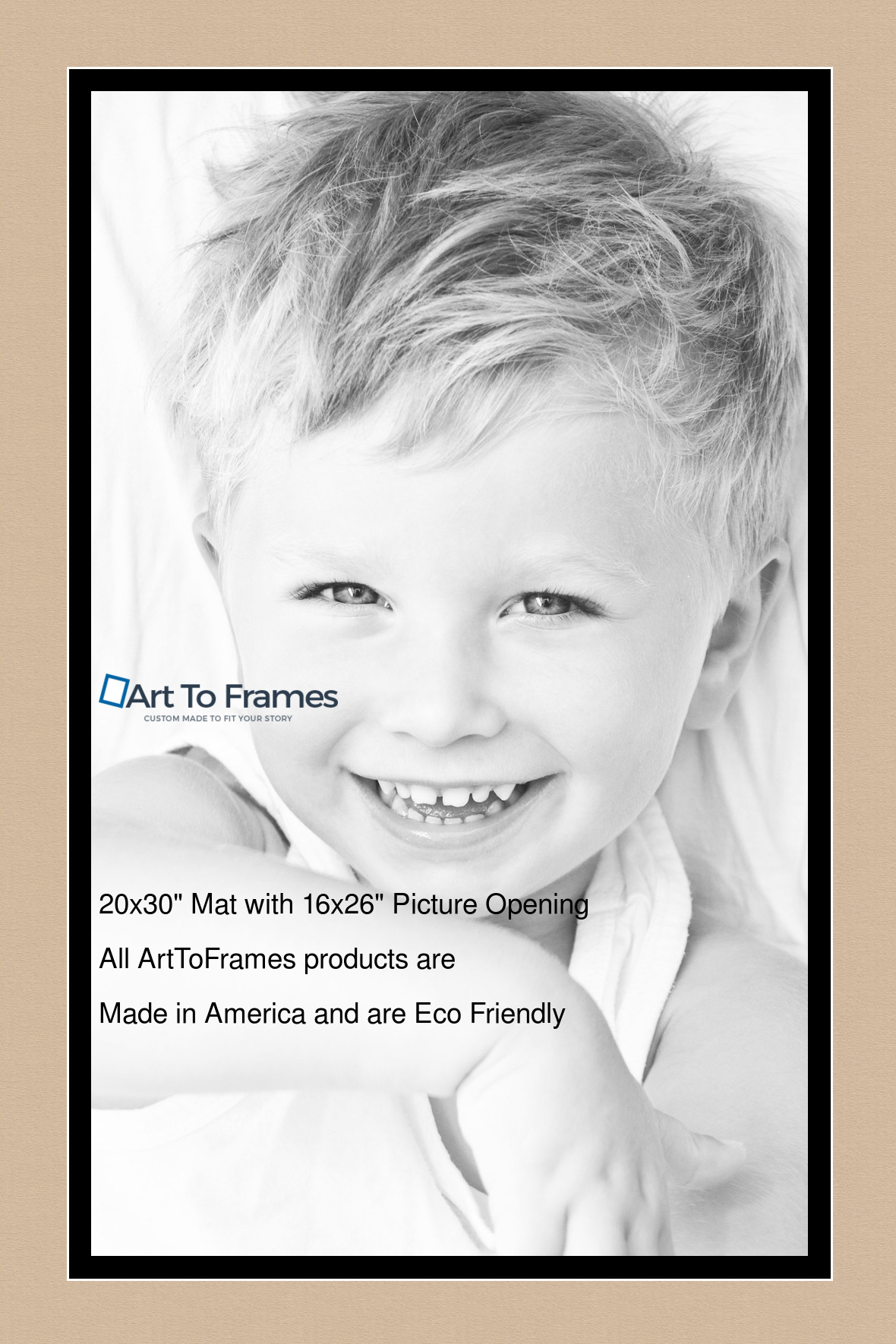 ArtToFrames Custom Brown Scotch Mist Picture Photo Frame Mat Matting Board - Picture 35 of 41