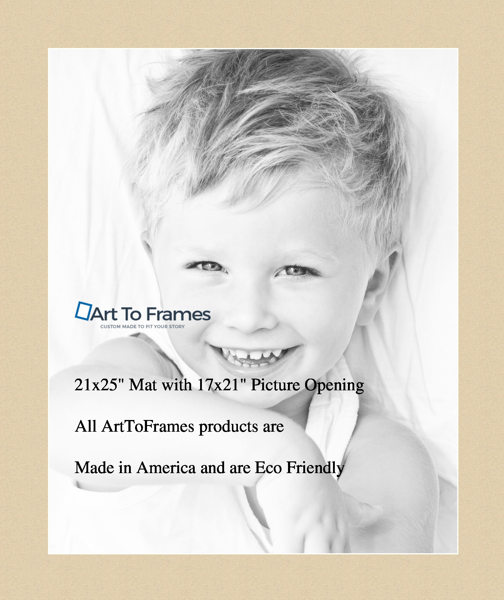 ArtToFrames Custom Gold Seaside Picture Photo Frame Mat Matting Board