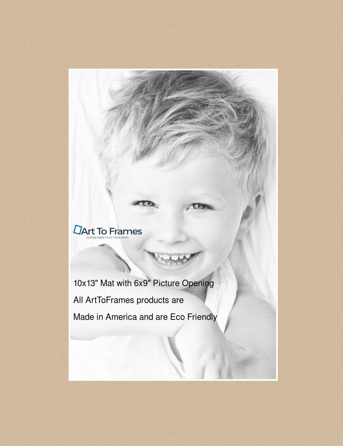 ArtToFrames Custom Brown Scotch Mist Picture Photo Frame Mat Matting Board - Picture 13 of 41