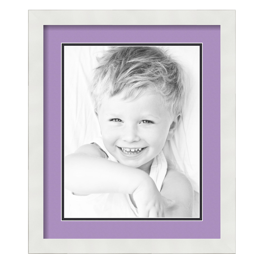 ArtToFrames Matted 15x18 White Picture Frame with 2" Double Mat, 11x14 Opening