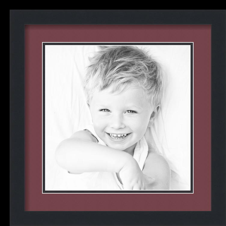 ArtToFrames Matted 16x16 Black Picture Frame with 2" Double Mat, 12x12 Opening - Picture 386 of 497