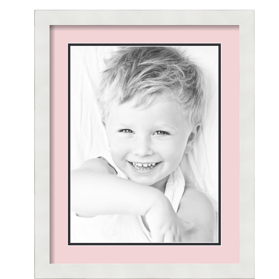 ArtToFrames Matted 16x20 White Picture Frame with 2" Double Mat, 12x16 Opening