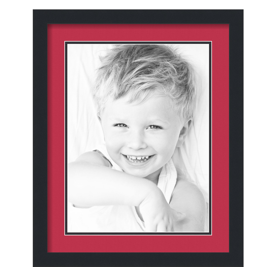 ArtToFrames Cornice portafoto nera opaca 16x20 con doppio tappetino 2", apertura 12x16 - Foto 402 di 497
