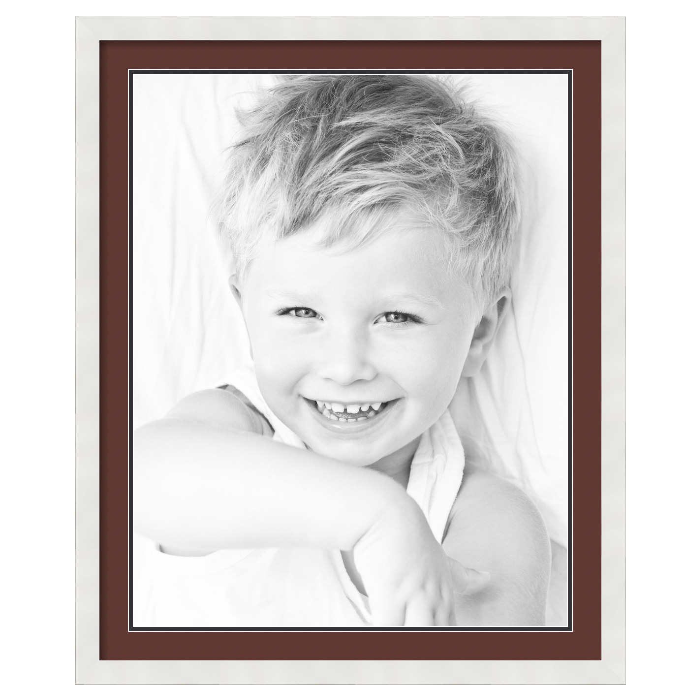 ArtToFrames Matted 26x32 White Picture Frame with 2" Double Mat, 22x28 Opening