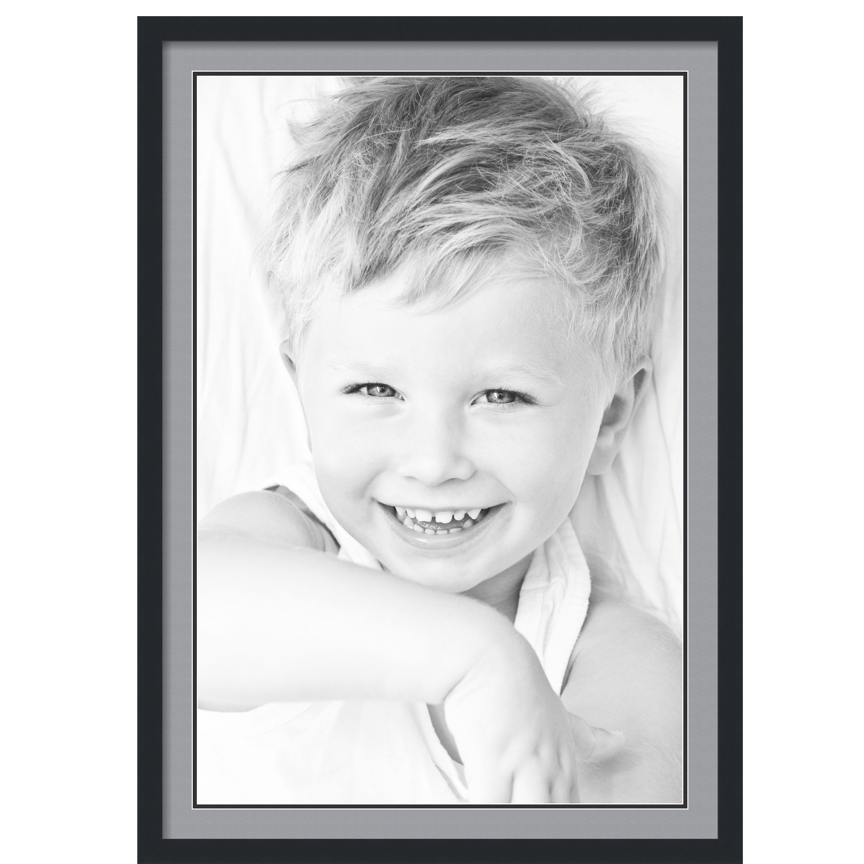 ArtToFrames Matted 28x40 Black Picture Frame with 2" Double Mat, 24x36 Opening - Picture 418 of 497