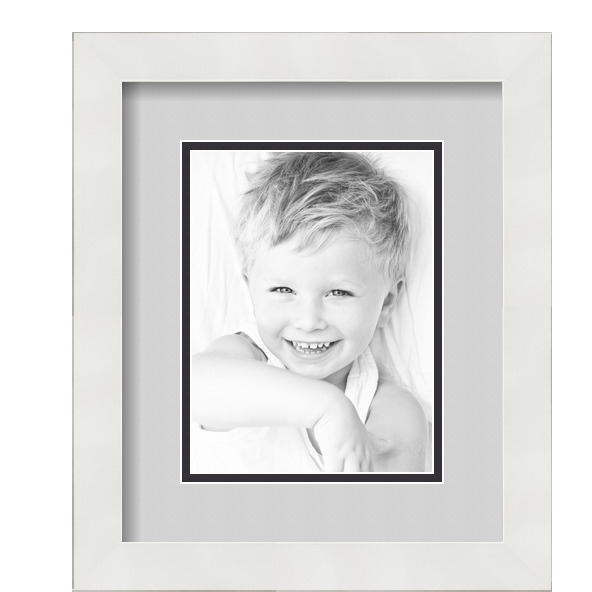 ArtToFrames Matted 10x12 White Picture Frame with 2" Double Mat, 6x8 Opening