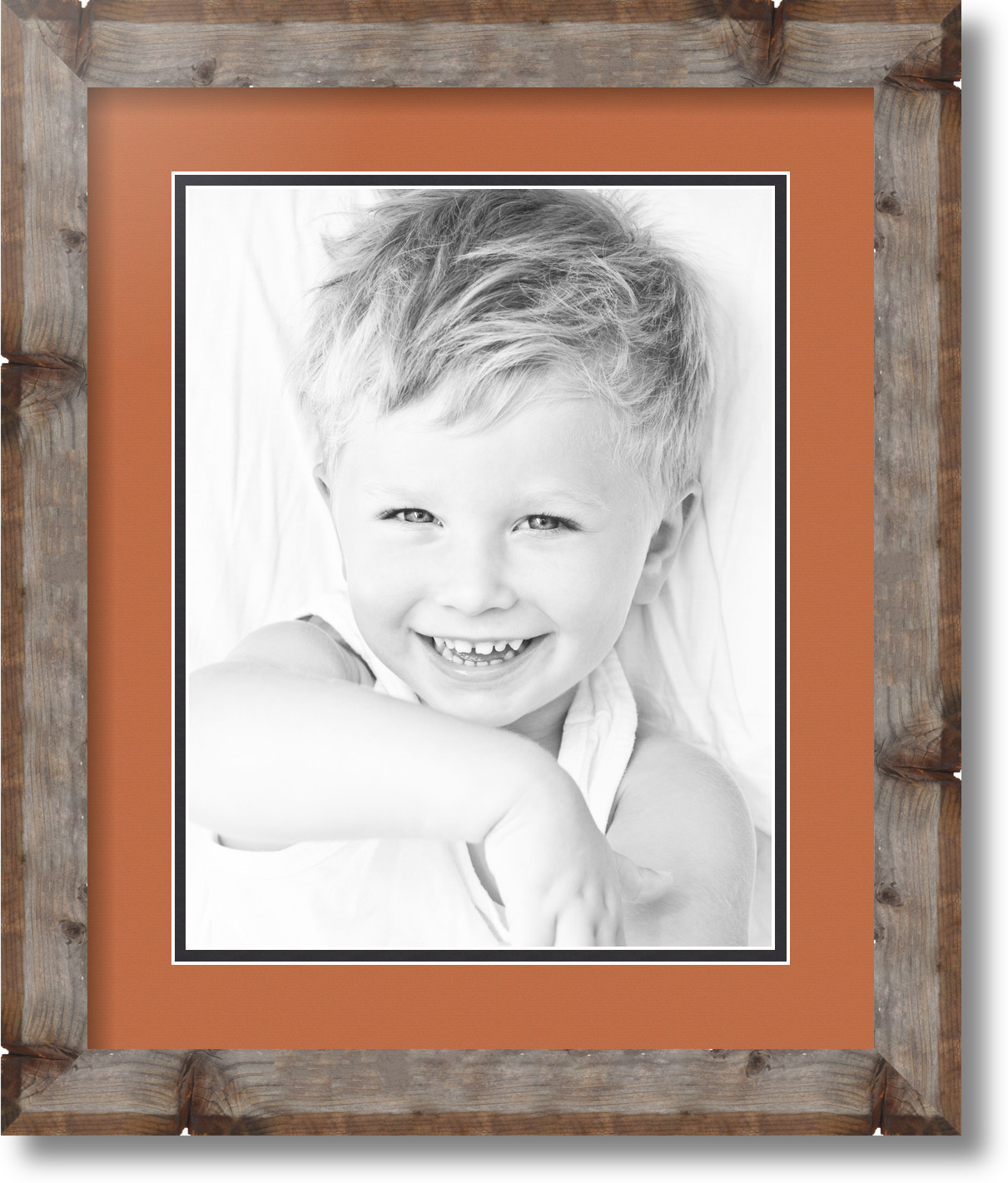 ArtToFrames Matted 14x17 Natural Picture Frame with 2" Double Mat, 10x13 Opening