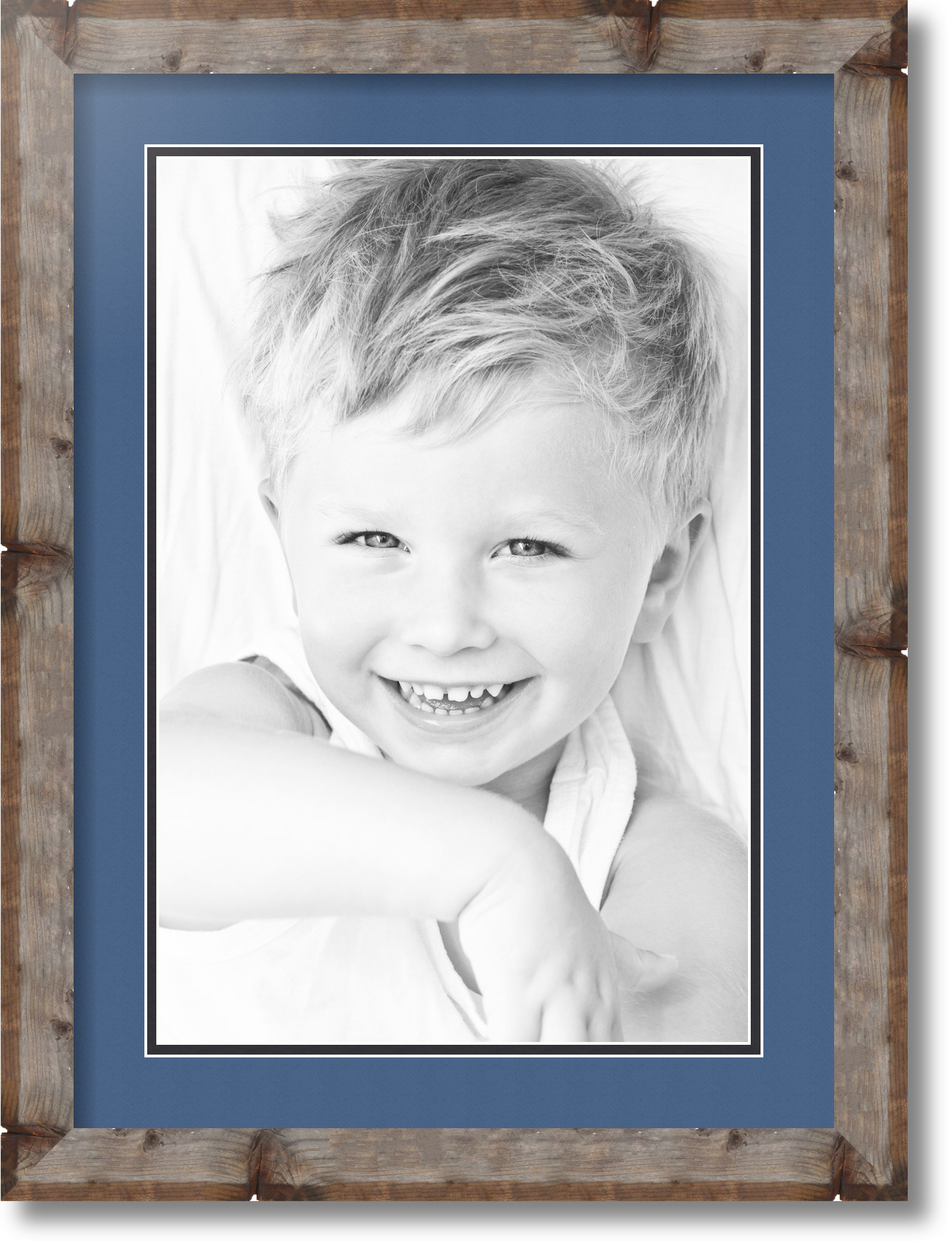 ArtToFrames Matted 16x22 Natural Picture Frame with 2" Double Mat, 12x18 Opening