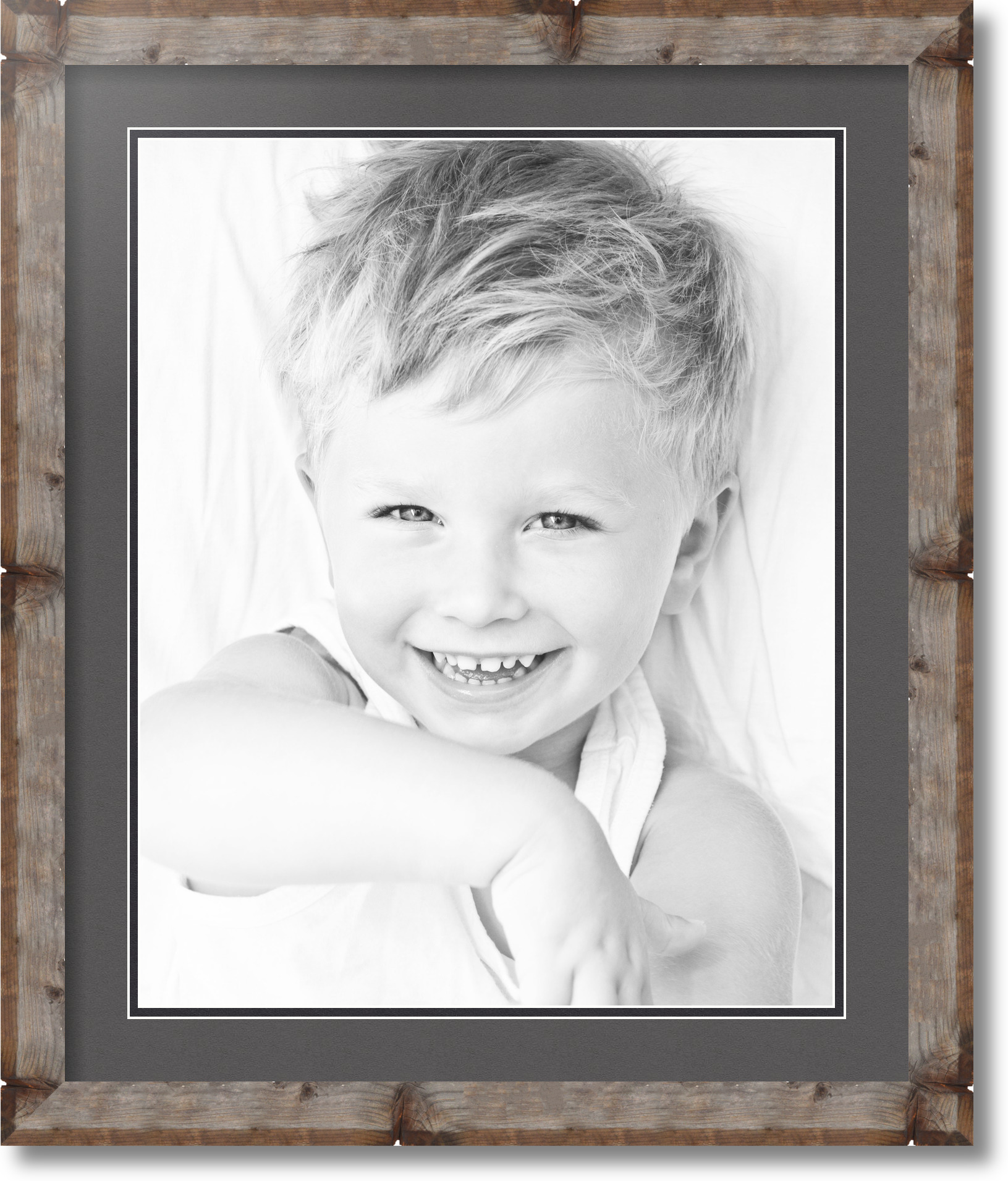 ArtToFrames Matted 20x24 Natural Picture Frame with 2" Double Mat, 16x20 Opening