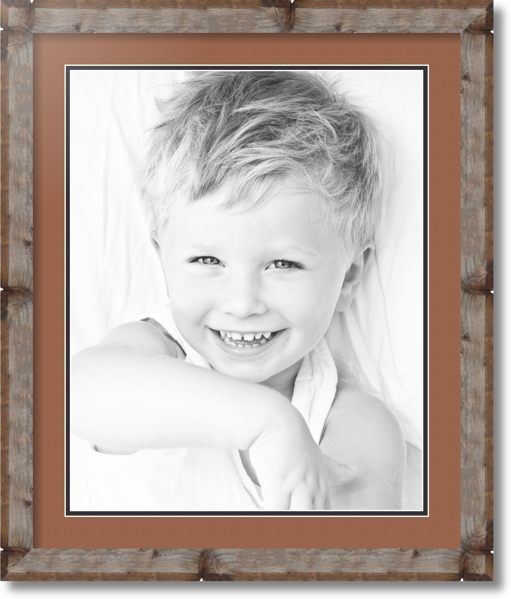 ArtToFrames Matted 20x24 Natural Picture Frame with 2" Double Mat, 16x20 Opening