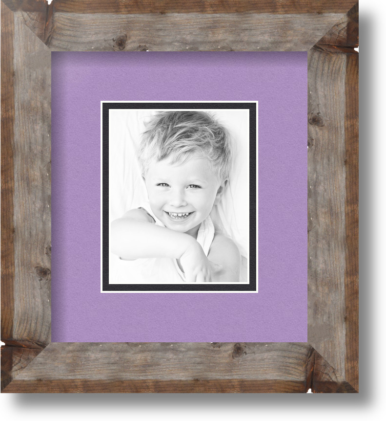 ArtToFrames Matted 7.5x9 Natural Picture Frame with 2" Double Mat, 3.5x5 Opening