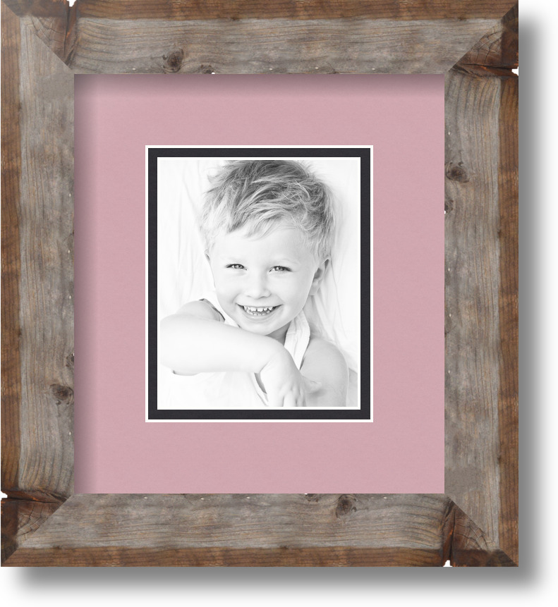 ArtToFrames Matted 7.5x9 Natural Picture Frame with 2" Double Mat, 3.5x5 Opening