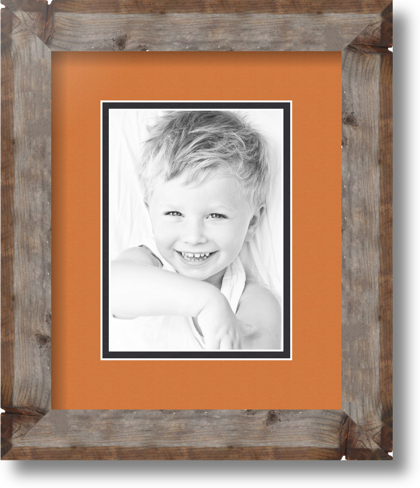 ArtToFrames Matted 9x11 Natural Picture Frame with 2" Double Mat, 5x7 Opening