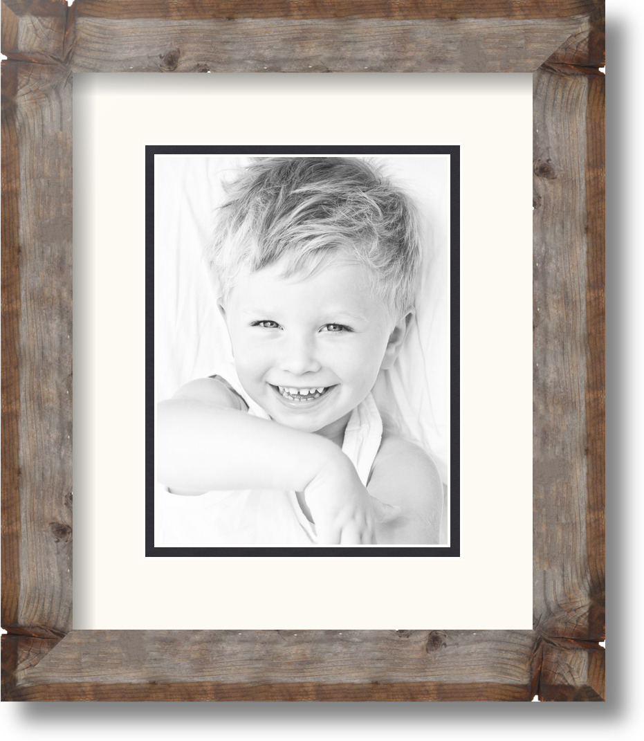 ArtToFrames Matted 10x12 Natural Picture Frame with 2" Double Mat, 6x8 Opening