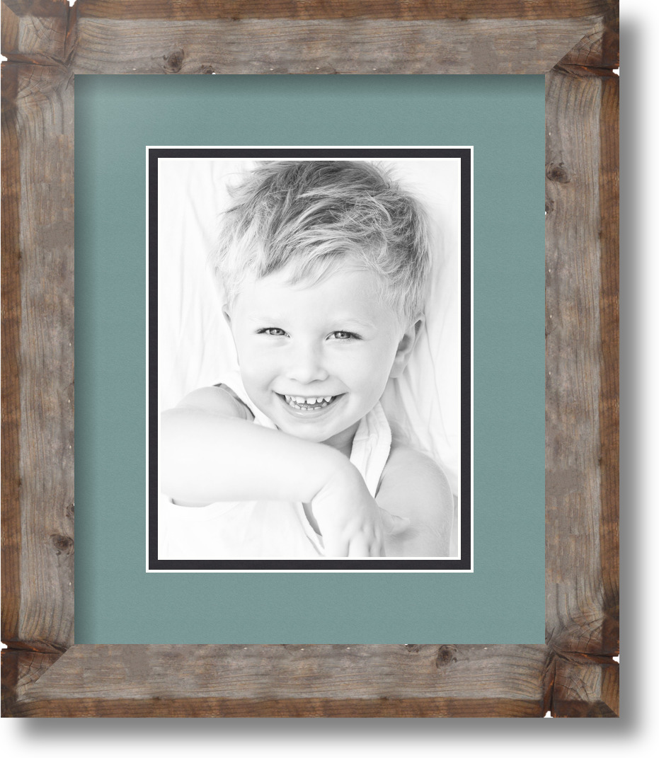 ArtToFrames Matted 10x12 Natural Picture Frame with 2" Double Mat, 6x8 Opening