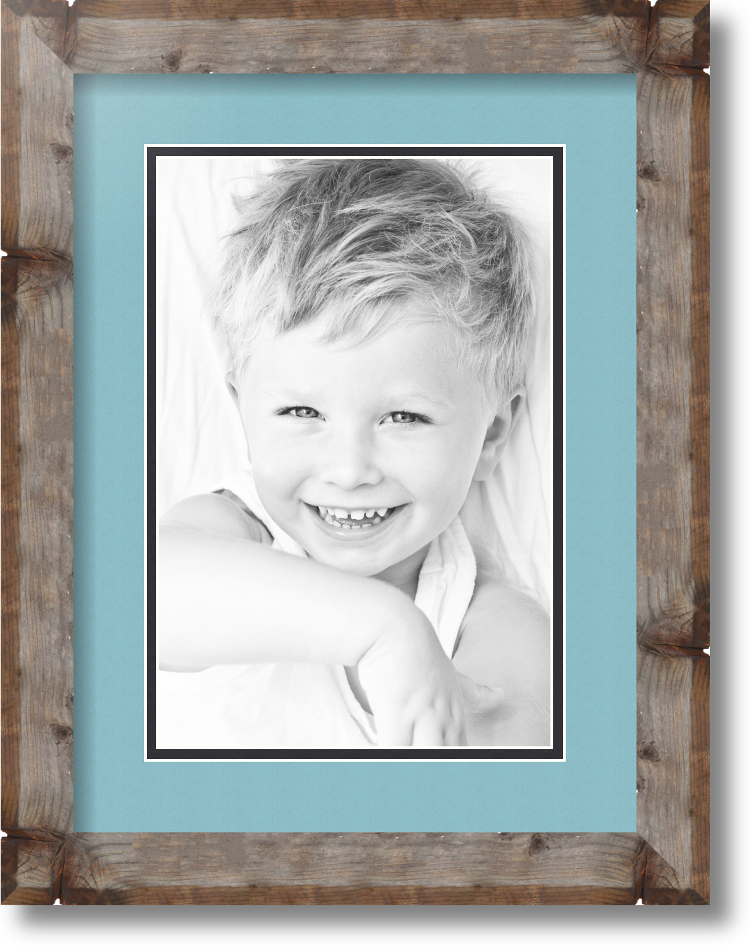 ArtToFrames Matted 12x16 Natural Picture Frame with 2" Double Mat, 8x12 Opening