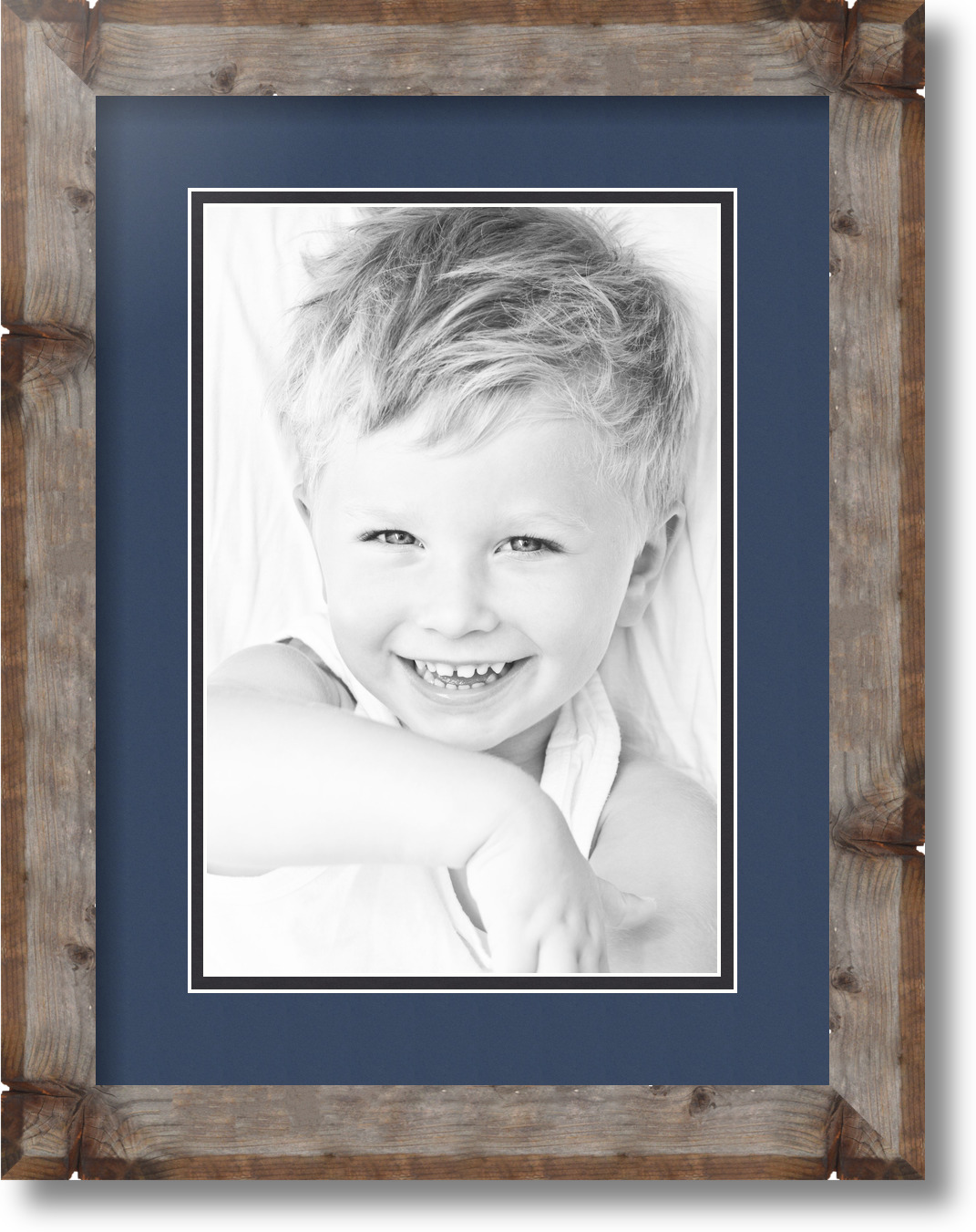 ArtToFrames Matted 12x16 Natural Picture Frame with 2" Double Mat, 8x12 Opening