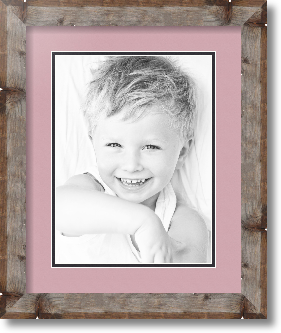 ArtToFrames Matted 13x16 Natural Picture Frame with 2" Double Mat, 9x12 Opening