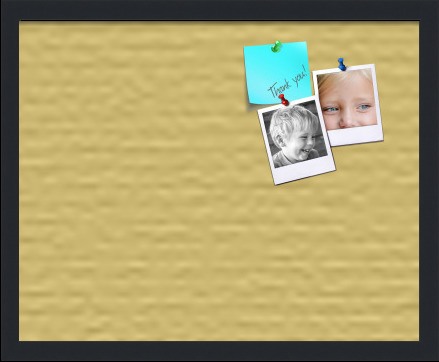 ArtToFrames Custom Cork Bulletin Board Solid Colors Framed in Satin Black - Picture 36 of 73