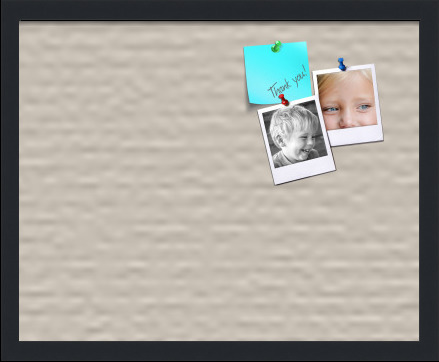 ArtToFrames Custom Cork Bulletin Board Solid Colors Framed in Satin Black - Picture 69 of 73