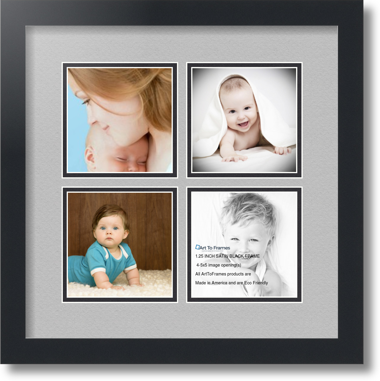 ArtToFrames Collage Mat Picture Photo Frame - 4 5x5