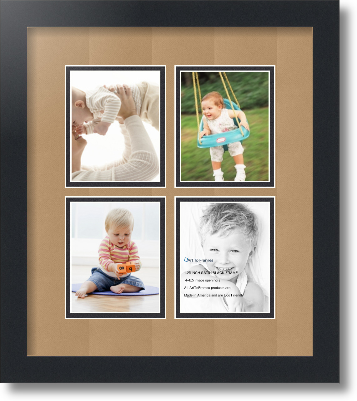 ArtToFrames Collage Mat Picture Photo Frame - 4 4x5