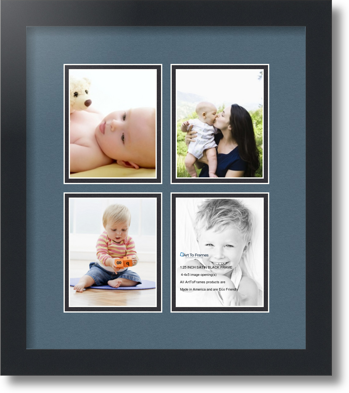 ArtToFrames Collage Mat Picture Photo Frame - 4 4x5