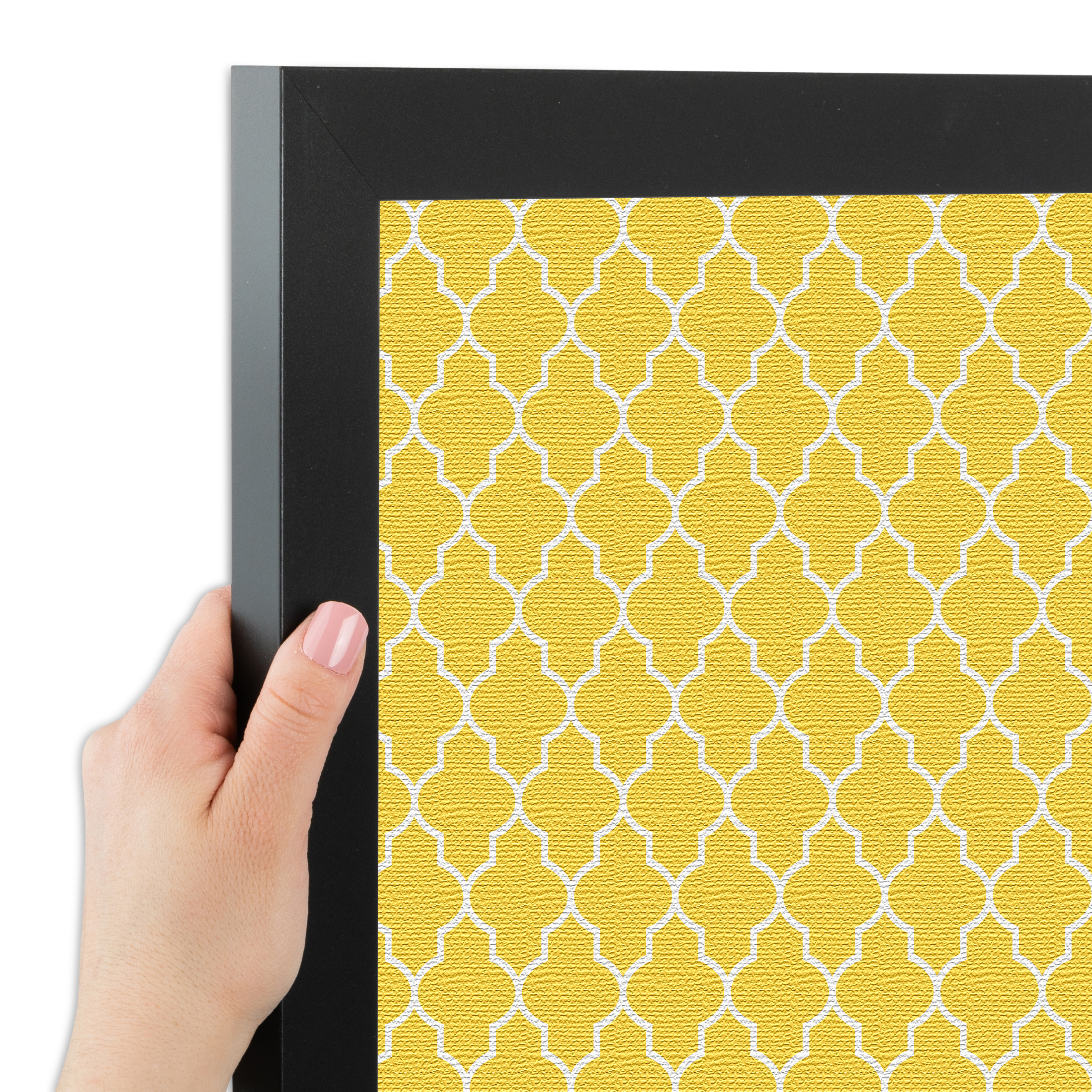 ArtToFrames Custom Cork Bulletin Board Quatrefoil Framed in Satin Black - Picture 20 of 91