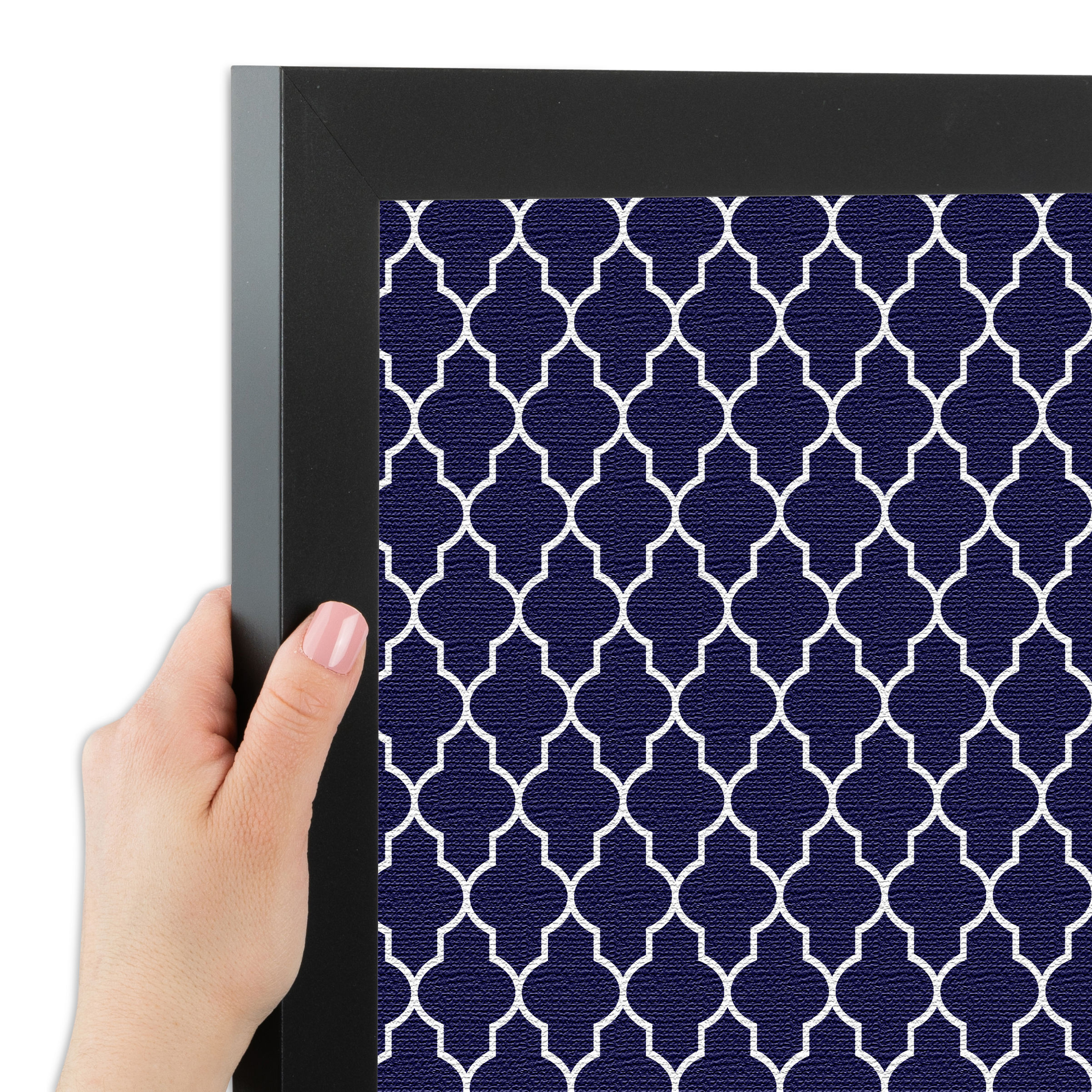 ArtToFrames Custom Cork Bulletin Board Quatrefoil Framed in Satin Black - Picture 48 of 91