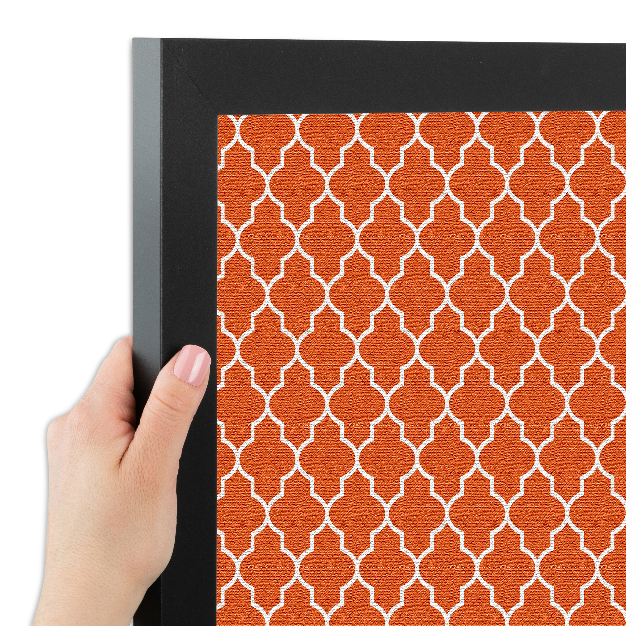 ArtToFrames Custom Cork Bulletin Board Quatrefoil Framed in Satin Black - Picture 58 of 91
