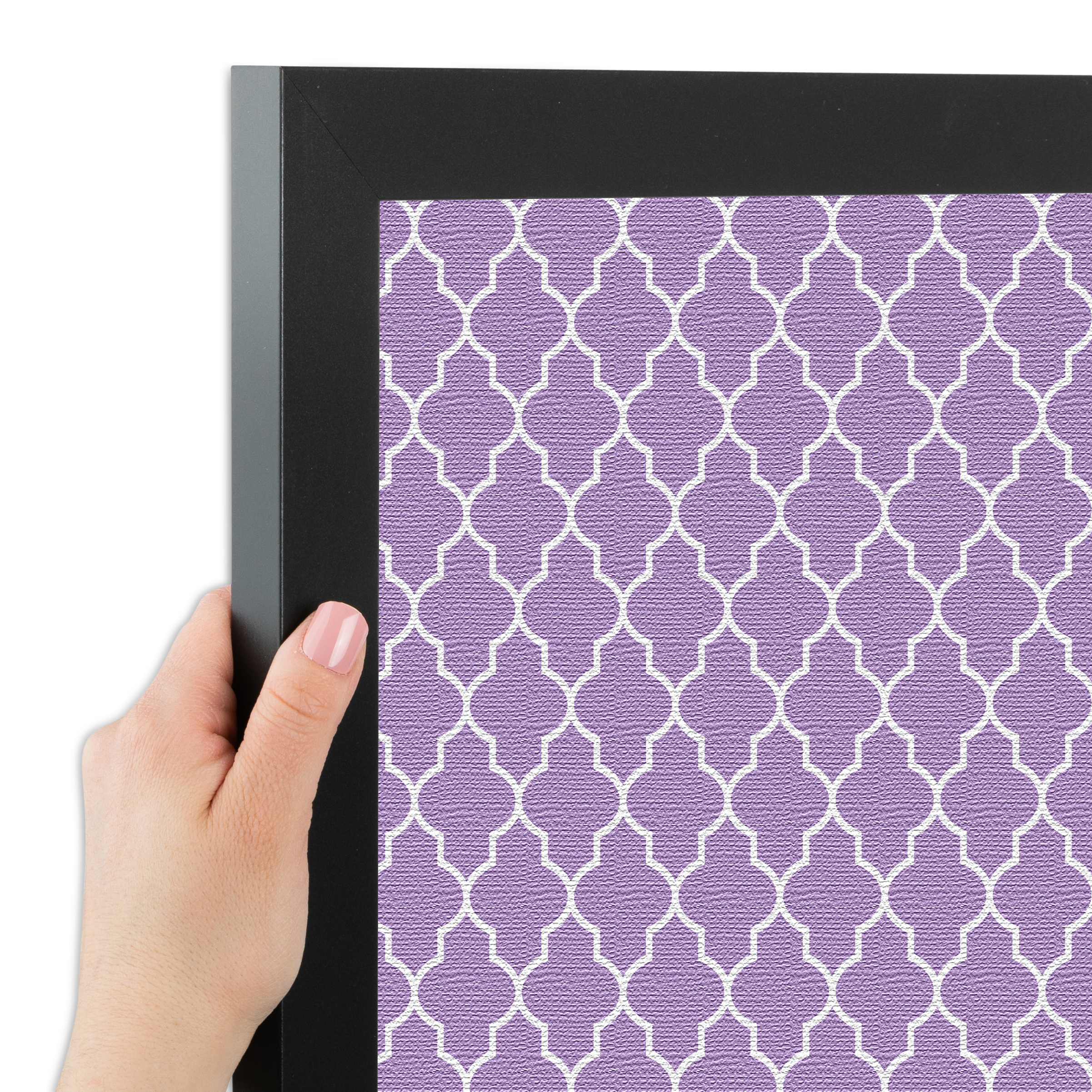 ArtToFrames Custom Cork Bulletin Board Quatrefoil Framed in Satin Black - Picture 67 of 91