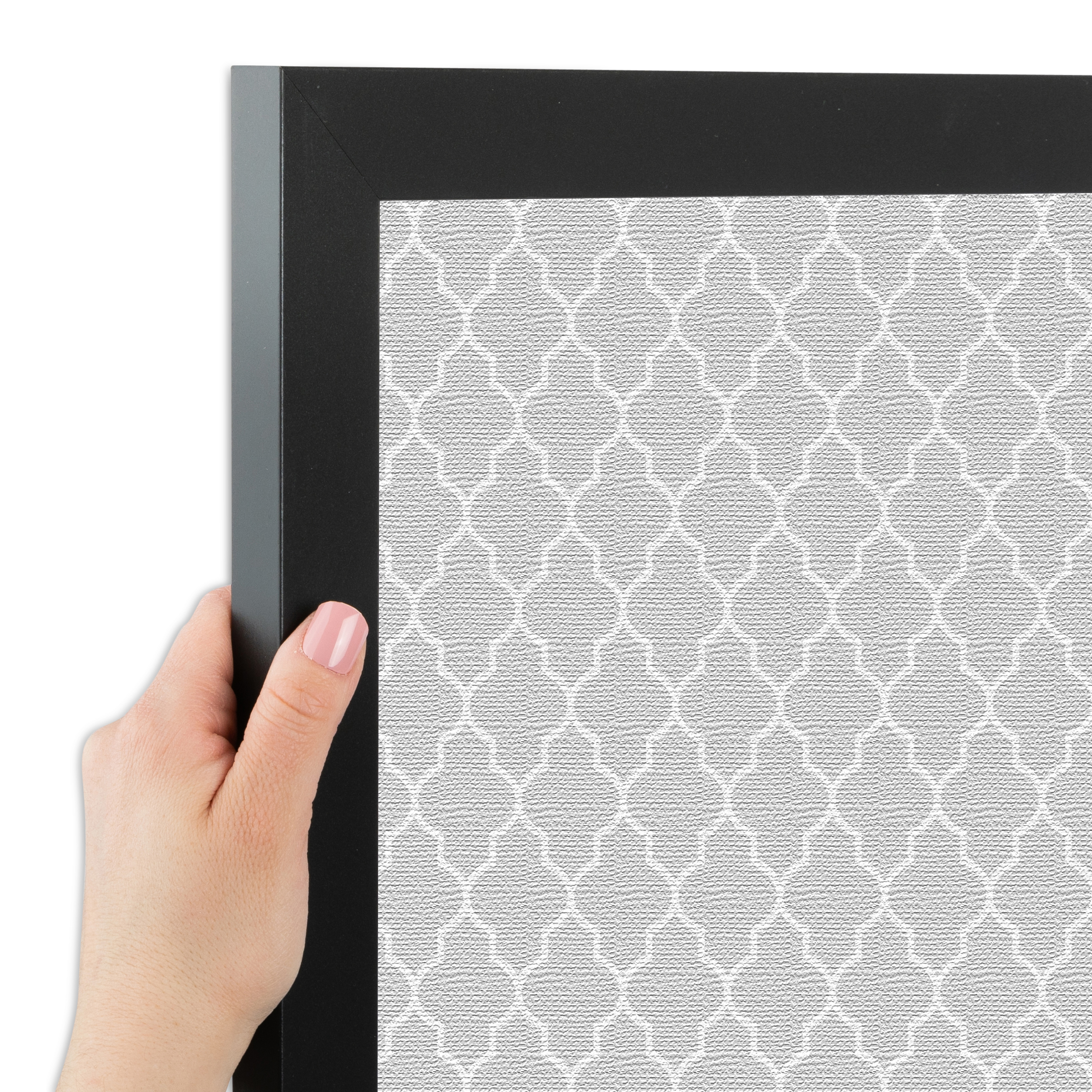 ArtToFrames Custom Cork Bulletin Board Quatrefoil Framed in Satin Black - Picture 73 of 91