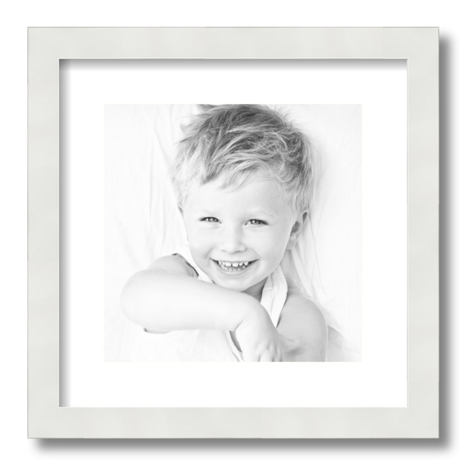 ArtToFrames Matted 14x14 White Picture Frame with 2" Mat, 10x10 Opening 3966