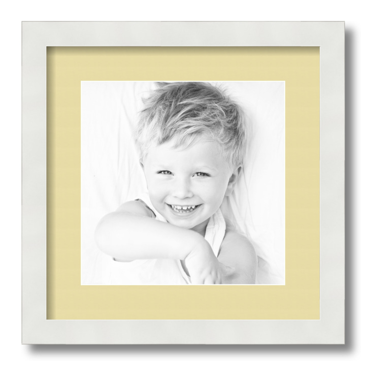 ArtToFrames Matted 14x14 White Picture Frame with 2" Mat, 10x10 Opening 3966