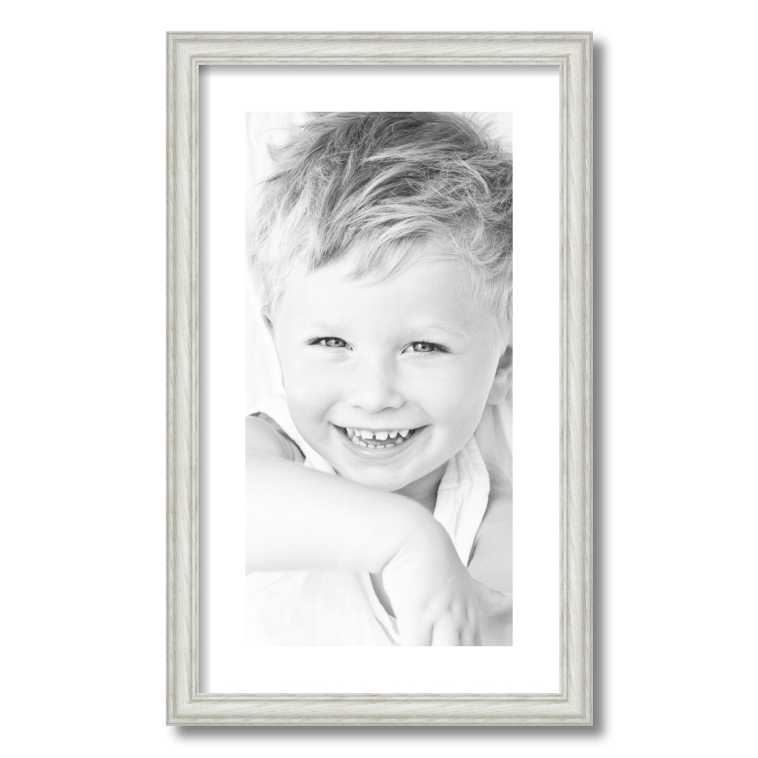 ArtToFrames Matted 14x24 White Picture Frame with 2" Mat, 10x20 Opening 4098