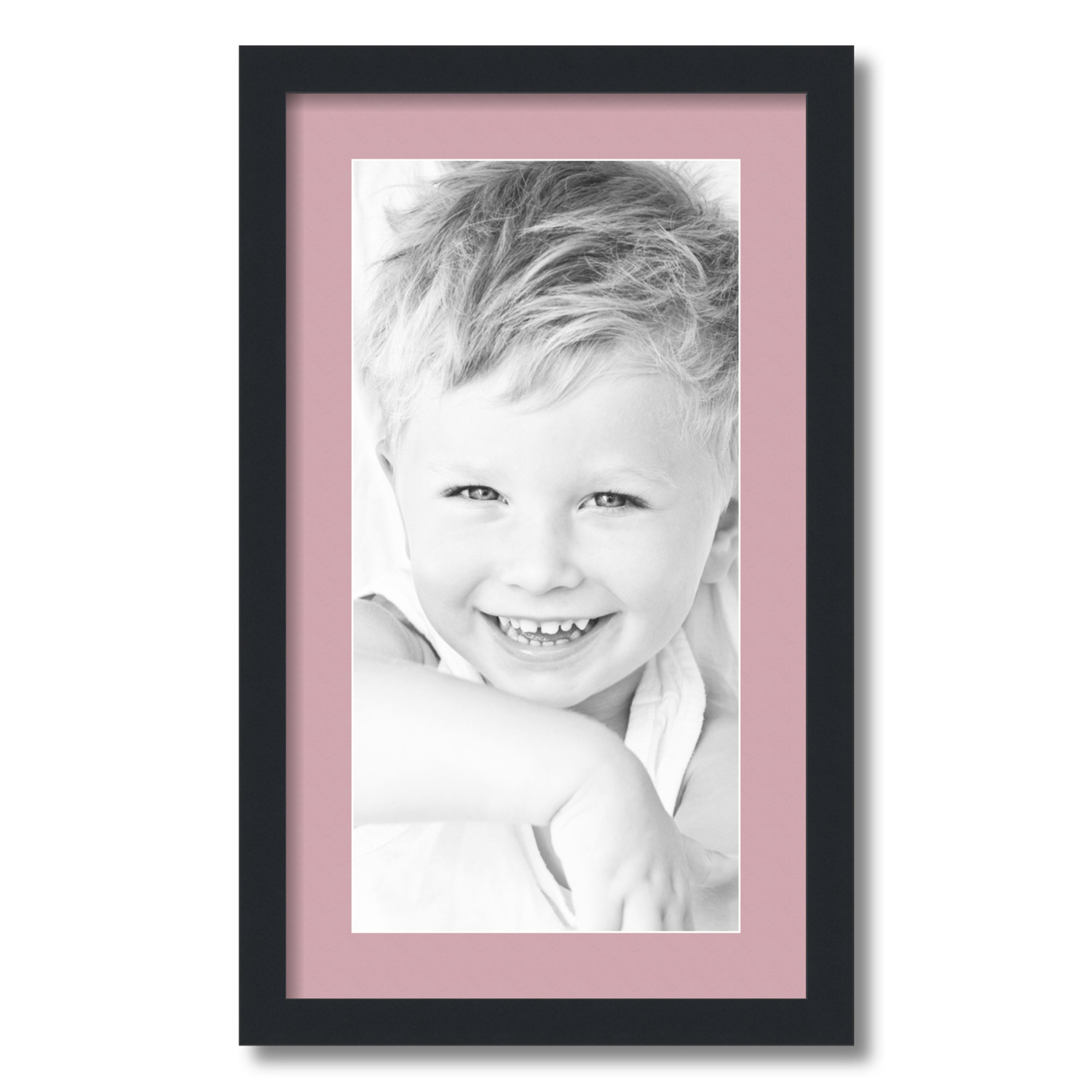 ArtToFrames Matted 14x24 Black Picture Frame with 2" Mat, 10x20 Opening 3926