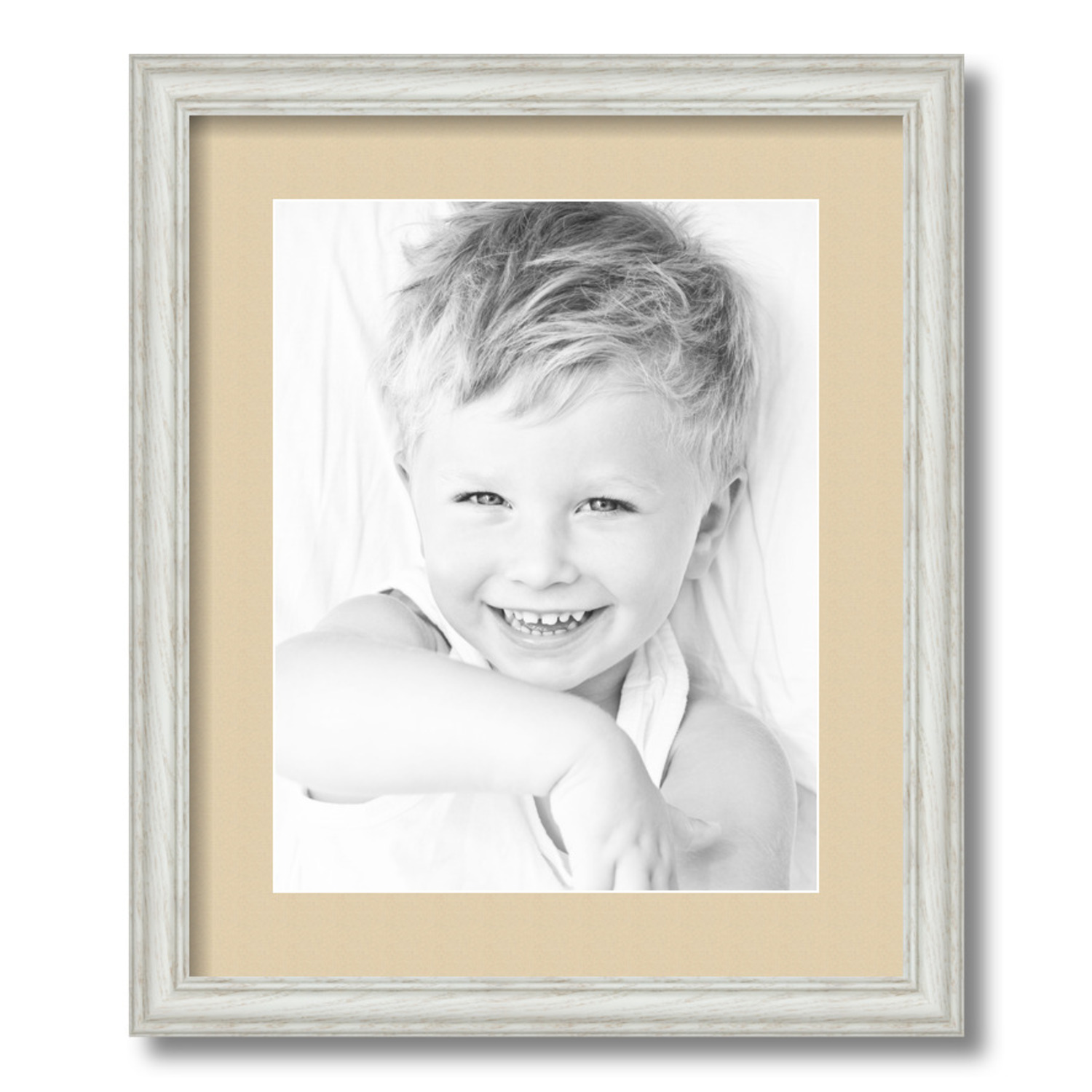 ArtToFrames Matted 15x18 White Picture Frame with 2" Mat, 11x14 Opening 4098