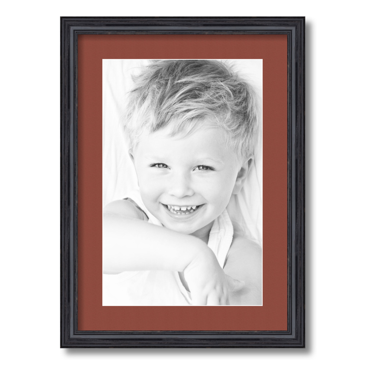 ArtToFrames Matted 15x21 Black Picture Frame with 2" Mat, 11x17 Opening 4083