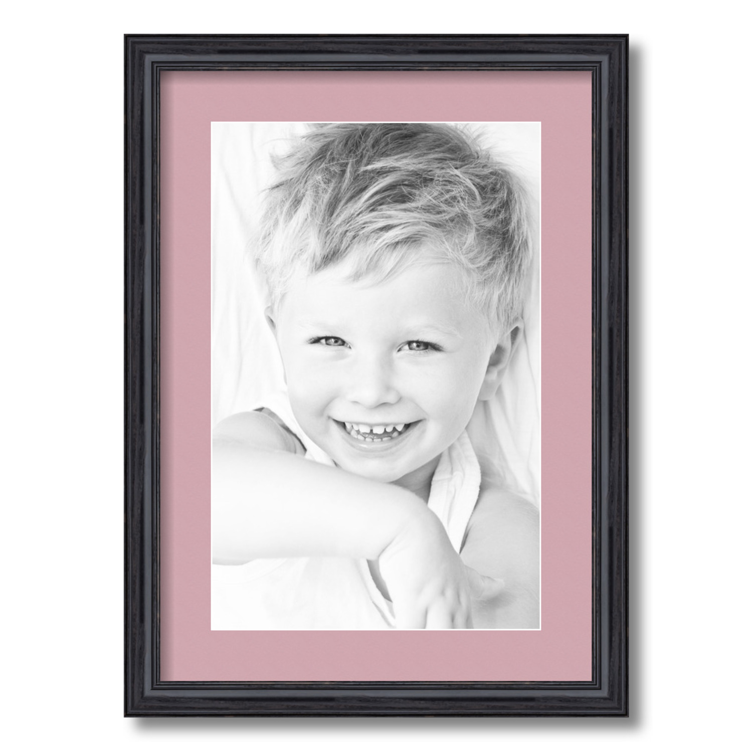 ArtToFrames Matted 15x21 Black Picture Frame with 2" Mat, 11x17 Opening 4083