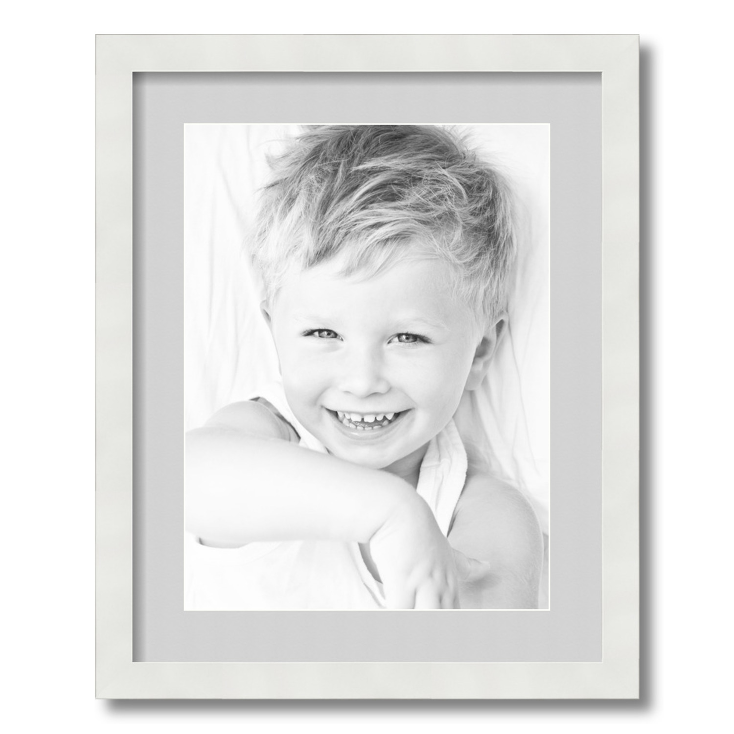 ArtToFrames Matted 16x20 White Picture Frame with 2" Mat, 12x16 Opening 3966