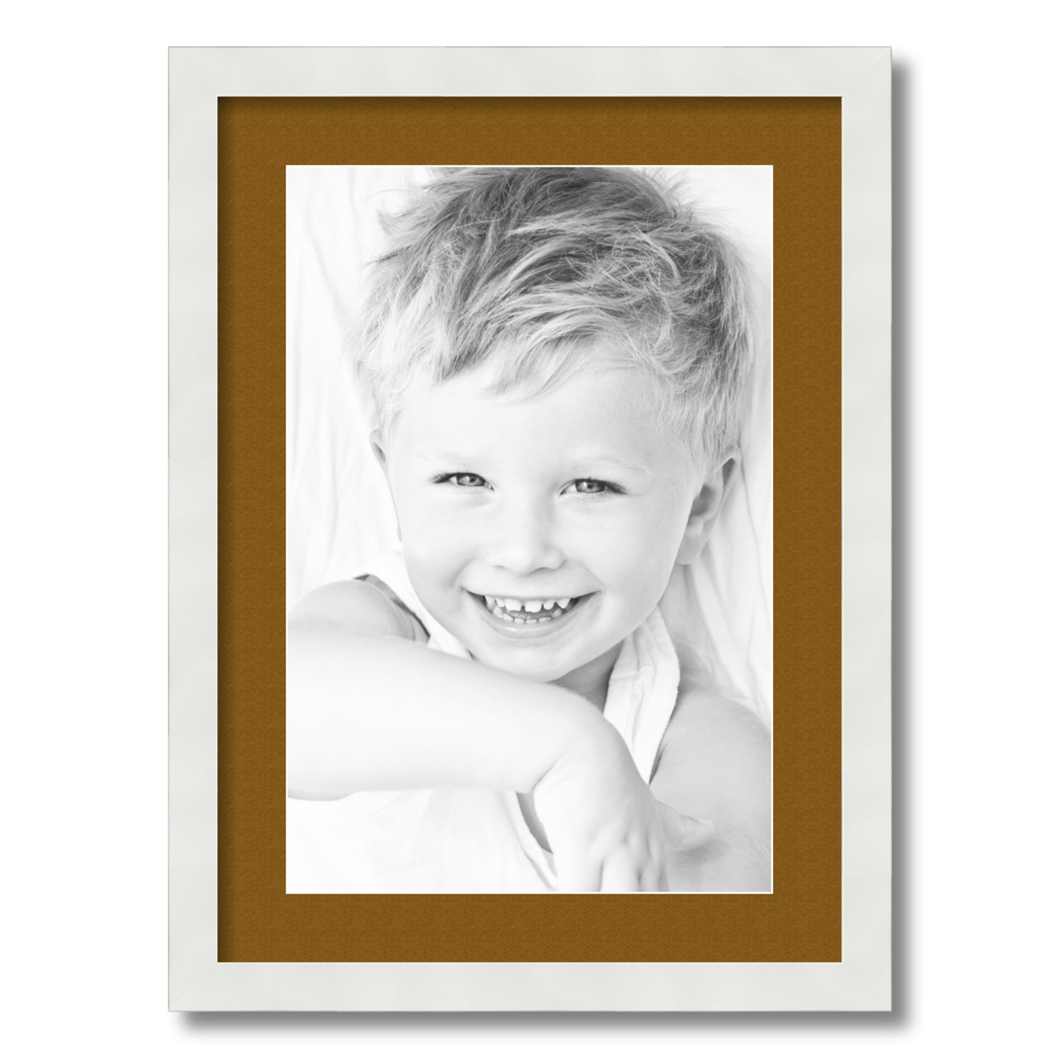 ArtToFrames Matted 16x22 White Picture Frame with 2" Mat, 12x18 Opening 3966