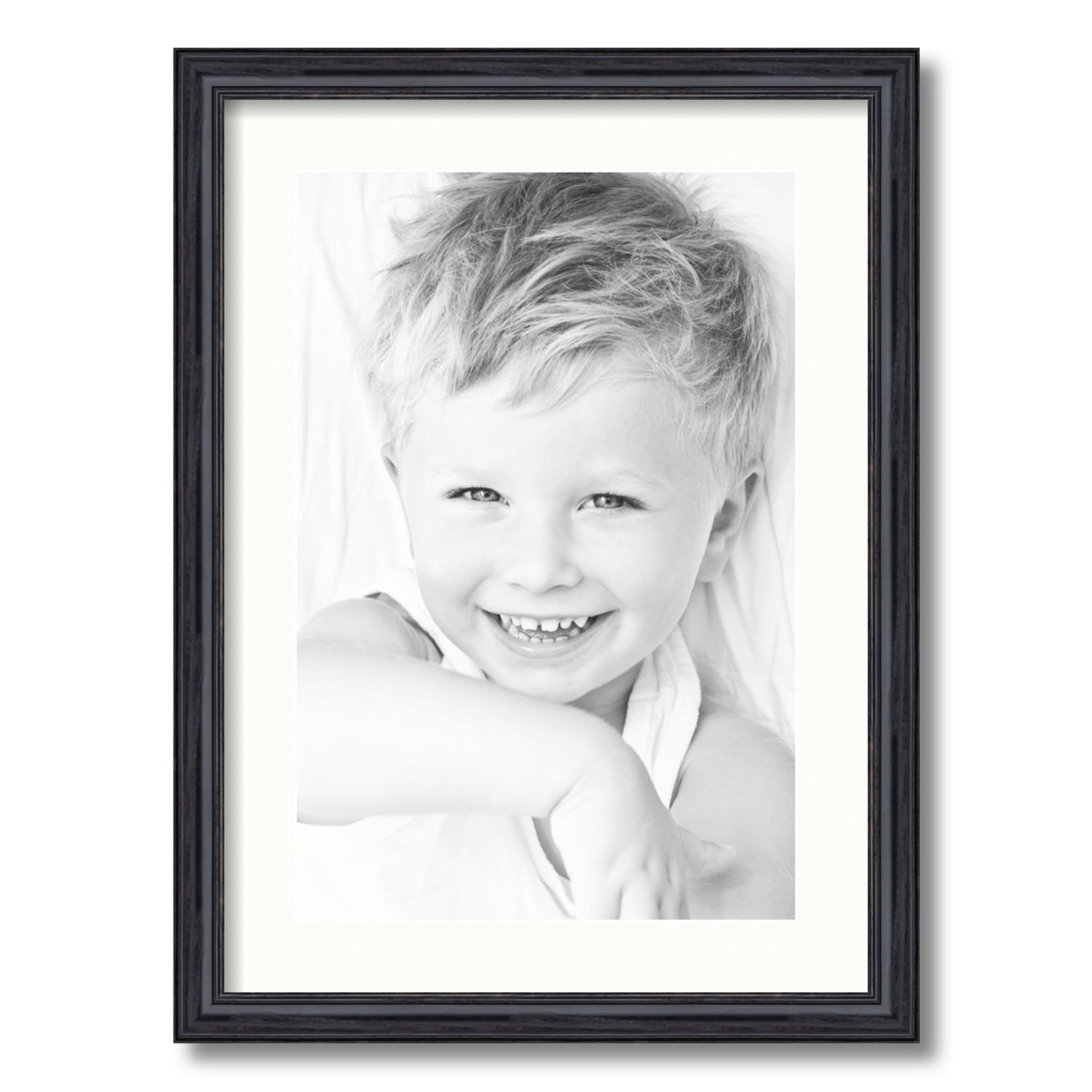 ArtToFrames Matted 16x22 Black Picture Frame with 2" Mat, 12x18 Opening 4083