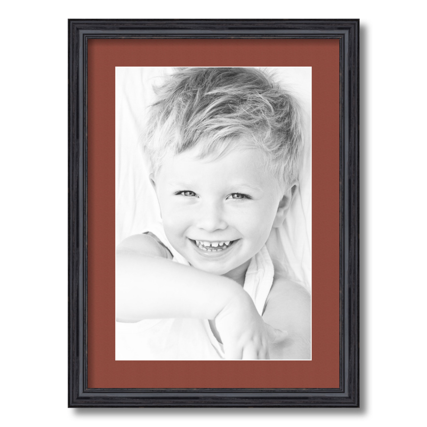 ArtToFrames Matted 16x22 Black Picture Frame with 2" Mat, 12x18 Opening 4083